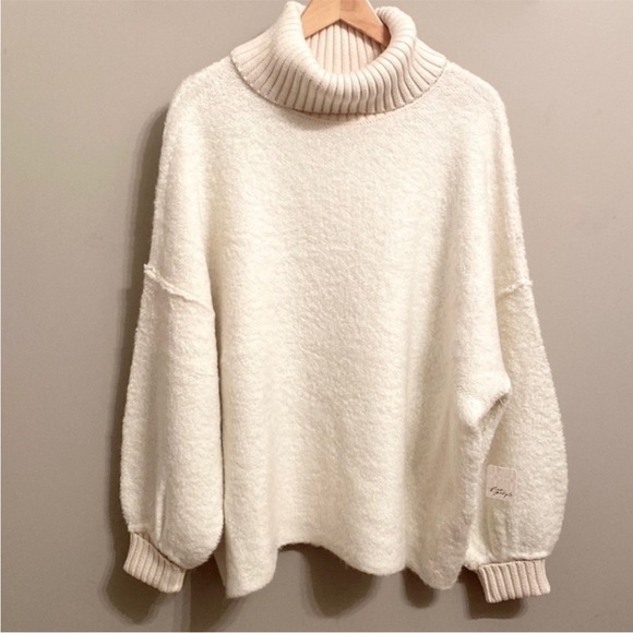 Free People Milo Tunic Sweater in Evening Cream Off White NWT XL - Picture 6 of 12